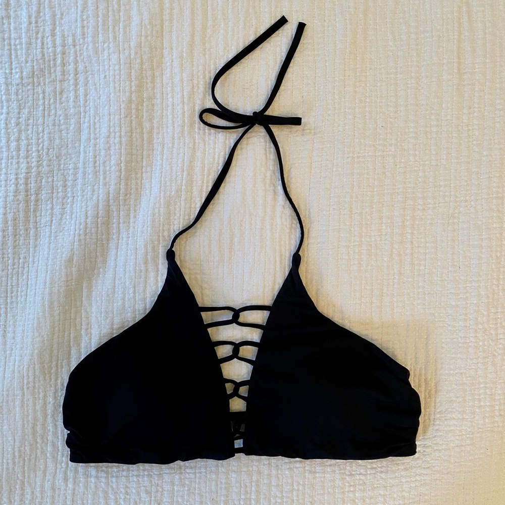Athleta Aqualuxe Loop Bikini Top Sz Small